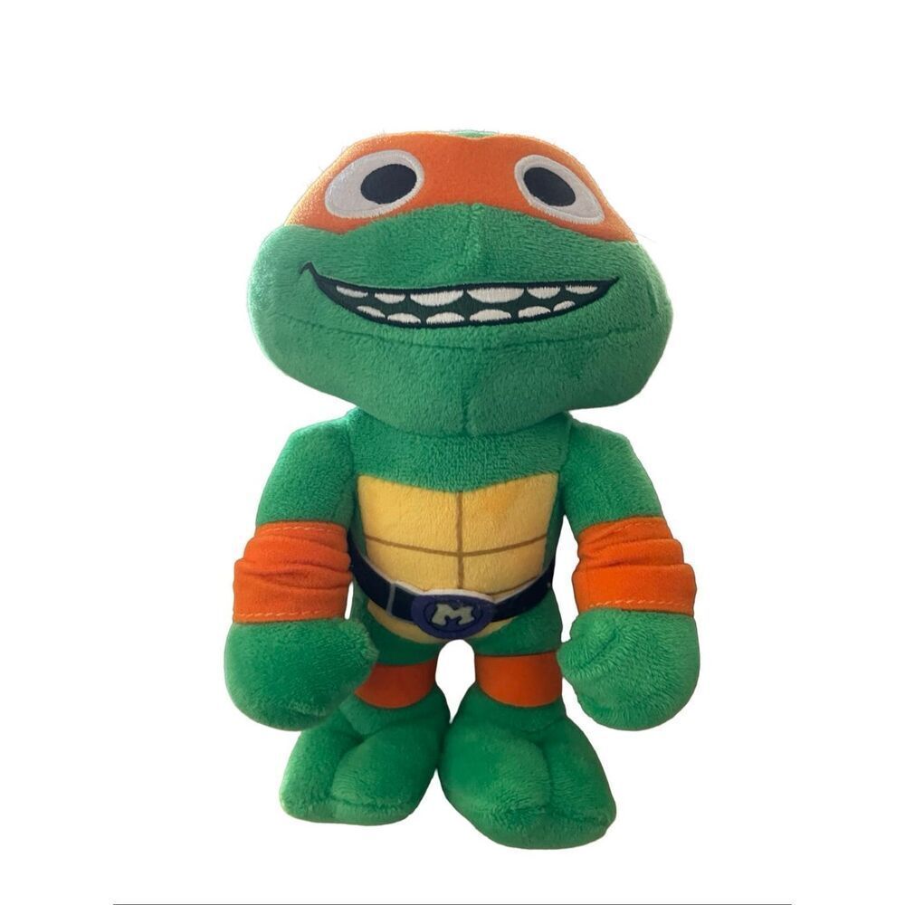 Mattel Green Orange Yellow Michelangelo Teenage Mutant Ninja Turtles Plush 9"
